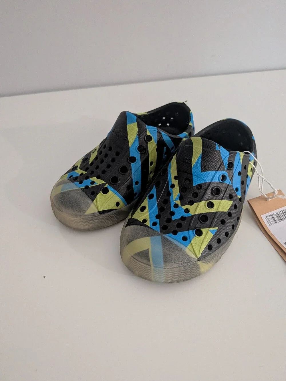 NWT Native Jefferson Glow In The Dark Toddler Water Shoes Slip On C6 EU 22 Chart